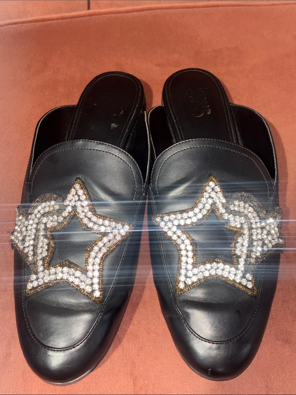 Circus sam Edelman Pelham mules  shooting star embellished flats faux leather 11 - Picture 7 of 12